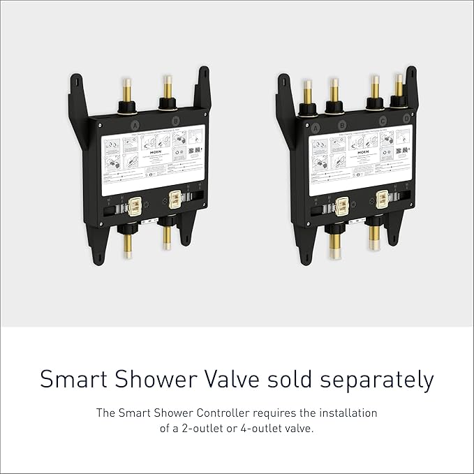 Moen Terra Beige Smart Shower 2-Outlet Digital Water System Controller for Thermostatic Shower Valve, TS3302TB