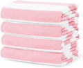 Touchat Beach Towel Oversized,Super Absorbent Sand Free Thick Microfiber Beach Towel (Pink 4Pack, 30”x60“)