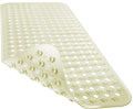 Yimobra Non Slip Bath Mat, Super Strong Suction Cups,34.5"x15.5"Long Tub Mat with Drain Holes, Machine Washable Fast Draining Shower Mats, Bathroom Essentials,Beige