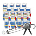 VGS067Aquarium Safe Silicone Sealant - 100% Waterproof Fish Tank Glue, Clear Structural Adhesive for Glass Building & Repair, High Strength Acidic Cure, (10.15 fl oz- Caulking Gun Required)