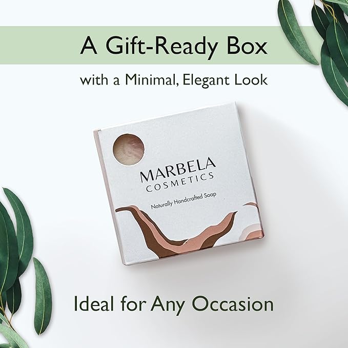 Marbela Cosmetics Coco Vanilla Handmade Soap Bar - Made in USA, Vegan Friendly, Palm Oil Free, Natural Bar Soap - Gentle Face & Body Soap for Daily Skin Care, Moisturizing & Nourishing - 3.5 oz