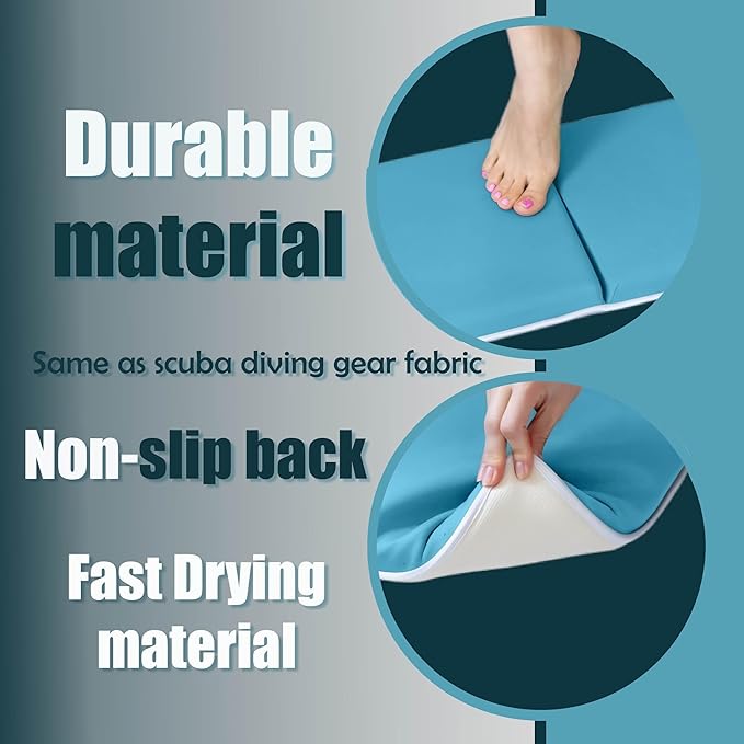 Supa Ant Baby Bath Kneeler and Elbow Rest Pad –Mom’s Choice Award Winner –US-Designed Extra Thick Bathtub Kneeling Pad with 8 Suction Cups, 5-Pocket Organizer, Non-Slip, Cushioned, Durable (Blue)