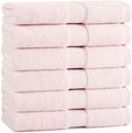 Aston & Arden Egyptian Hand Towels - Pack of 6 - Oversized Ultra Soft Thick & Absorbent, 100% Ringspun Egyptian Cotton Bathroom Towel for Spa, Hotel, 600 GSM, 16 x 30 in, Pink