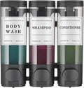 Shower Soap Dispenser Wall Mounted No Drill Shampoo Dispenser for Shower Wall Shampoo and Conditioner Dispenser Bathroom Hotel 3 * 300ml Black with Waterproof Labels