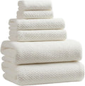 Extra Large Bath Towels Set for Bathroom 30x60 Inches Super Soft Light Weight Quick Dry Microfiber Shower Towels (White,6 Piece)