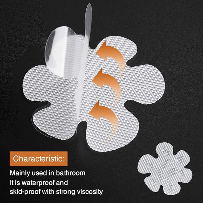 Original Bathtub Stickers Non-Slip, Safety Shower Treads Adhesive Appliques with Premium Scraper