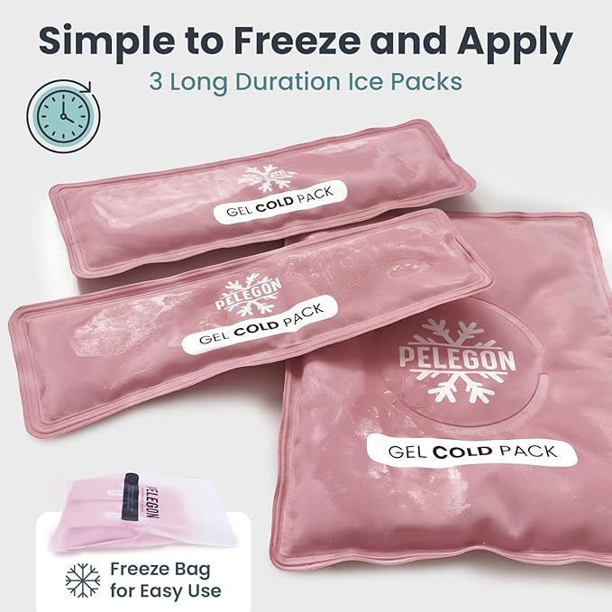 Knee Ice Pack Wrap (1 Pack) - Adjustable Ice Pack for Knees Surgery, Replacement, Arthritis Pain, ACL, Sports Injuries, Post Surgery, for Long Duration - 1 Pack (Pink)