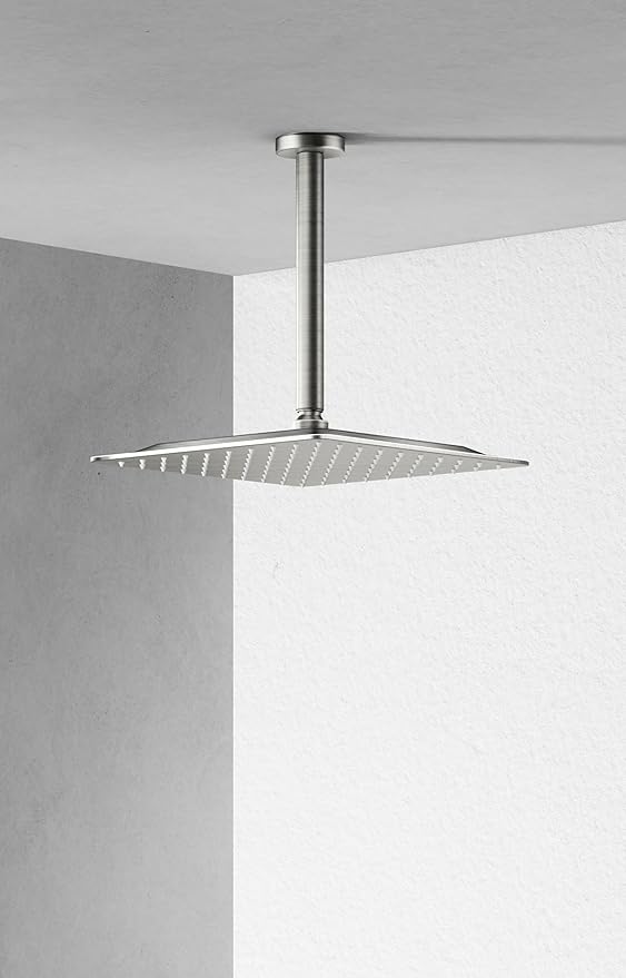 VBFF-Shower Head,rain shower head, 10 inch- Square Shower Head, 1.8 GPM Flow Rate, rainfall showerhead,VBFF08 (Brushed Nickel)
