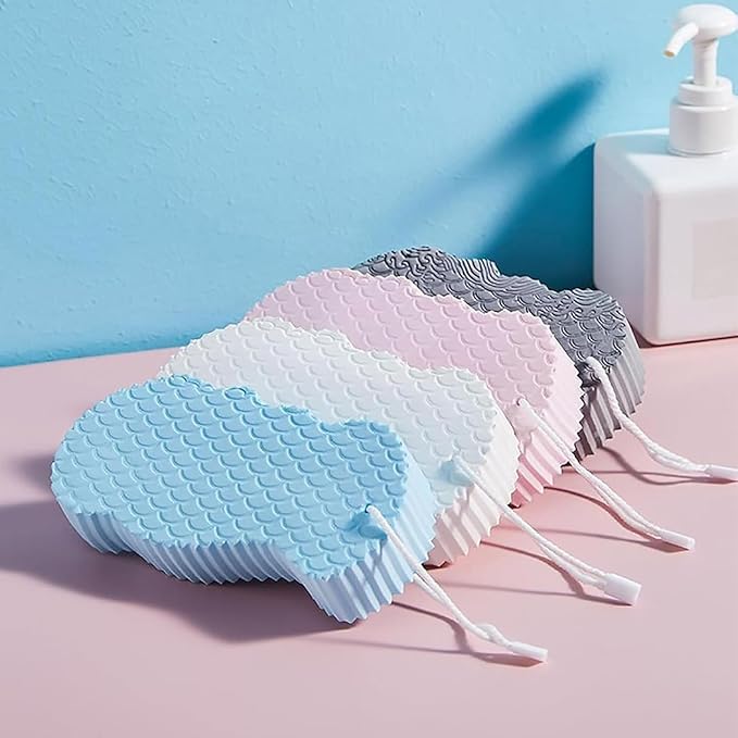 Magic Exfoliating Bath Sponge, 3D Super Soft Exfoliating Bath Sponge, Gentle & Effective Exfoliation, Highly Absorbent Design for Convenience and Durability (4PCS)