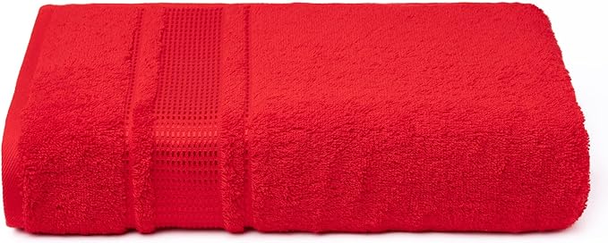 Melissa Linen, 8 Piece Towel Set, 2 Bath Towel 2 Hand Towel 4 Fingertip Red Towels, 100% Turkish Cotton Towels for Bathroom and Kitchen, Absorbent, Quick Dry, Durable and Soft Shower Towel