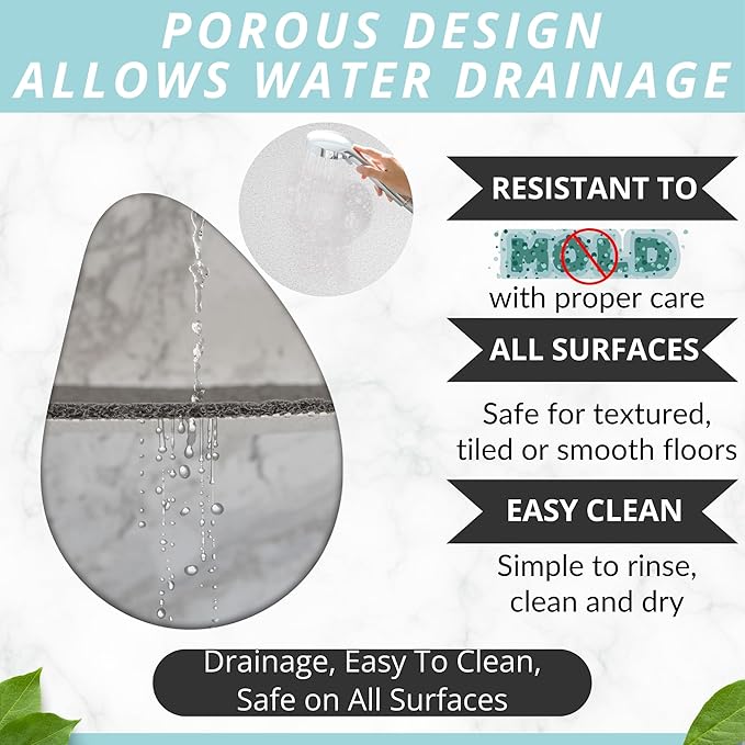Enkosi Loofah Non-Slip Shower Mat – Square Anti-Slip Bath Mat for Kids, Tub, Bathtub & Walk-in Stalls, Cushioned PVC, Quick-Dry with Drain Holes – Bathroom Floor Safety Pad (Duck, 24x24)
