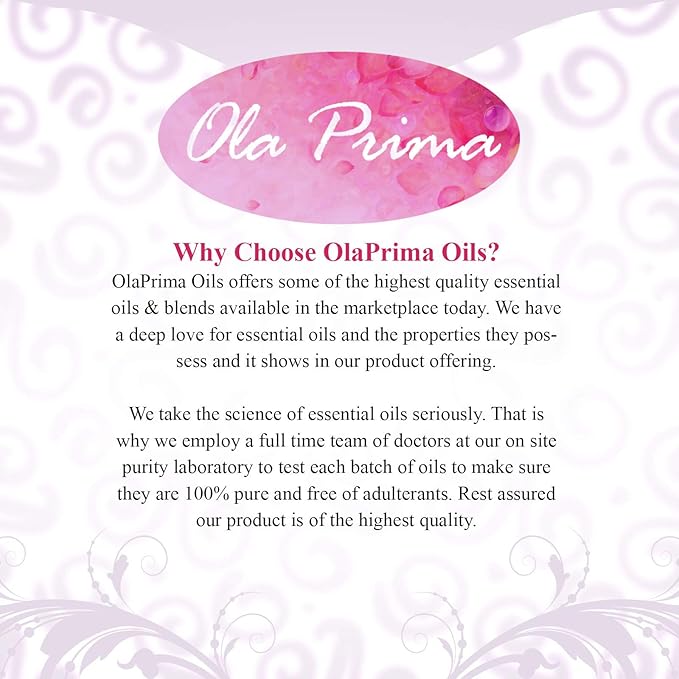 Ola Prima Oils 8oz - Rose Geranium Essential Oil - 8 Fluid Ounces
