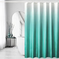 Gibelle Teal Shower Curtain for Bathroom, Waffle Weave Ombre Textured Fabric Shower Curtain Set with Hooks, Water Repellent and Machine Washable, 72 x 72