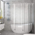 AooHome Standard 72x72 Inches Shower Curtain Liner, Clear Eva 8 Gauge Shower Liner with Hooks, Bottom Magnets, Water Repellent, Heavy Duty, Rust Proof Grommets
