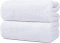 POLYTE Quick Dry Lint Free Microfiber Bath Sheet, 35 x 70 in, Pack of 2 (White)