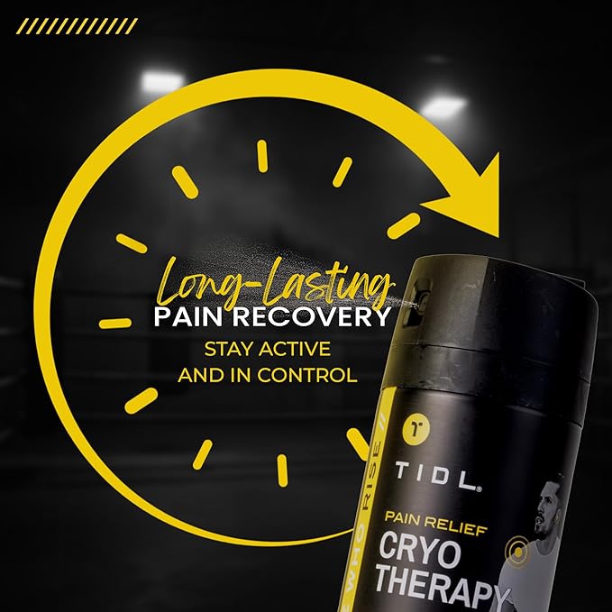 TIDL Cryotherapy Pain Relief Spray, 3 Oz, Targeted Neck Pain, Joint & Muscle Pain Relief, Organic, Plant-Based Menthol, Instant Cooling for Arthritis, Back & Knee Pain
