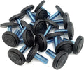 20 PCS Leveling Feet, Adjustable Furniture Feet, M8 Screw On, Black, Round, Metal, Plastic, Non-Slip, Anti-Scratch, Rubber Grip