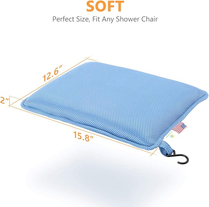 OasisSpace Cushion for Shower Chair, Seat Cushion for Shower Bench, Transfer Benches, Shower Chairs and Kneeling Pads,Bath Seat Cushion for Elderly, Senior, Handicap & Disabled