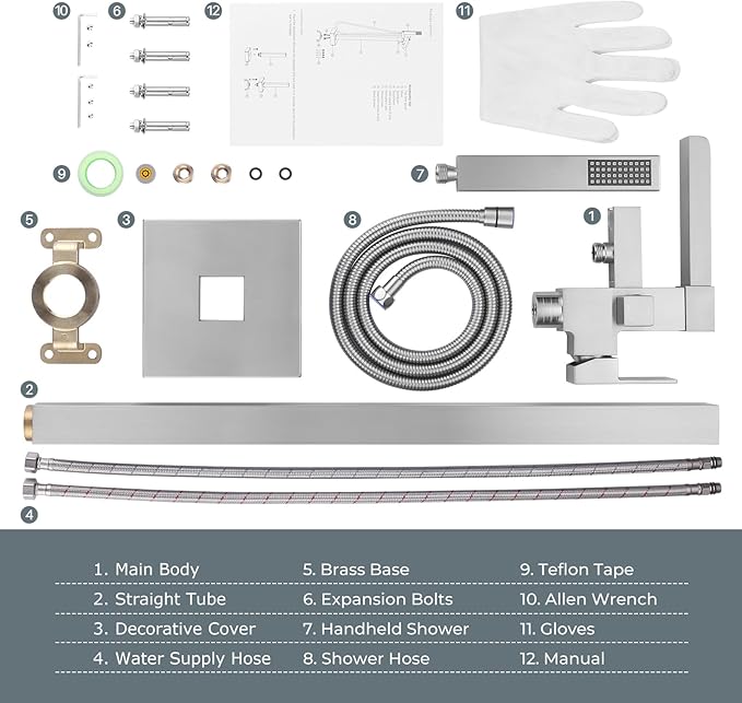 Freestanding Tub Faucet Brushed Nickel: ALEASHA High Flow Max 6.74 GPM Free Standing Tub Filler - Brass Modern Floor Mount Bathtub Faucet with Handheld Shower, for The Ultimate Elegant SPA Experience
