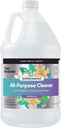 Clean Revolution SuperCharged All Purpose Cleaner, Non-Toxic, Eco-Friendly & Plant-Based, Ready to Use, Spring Air, 128 Fl Oz