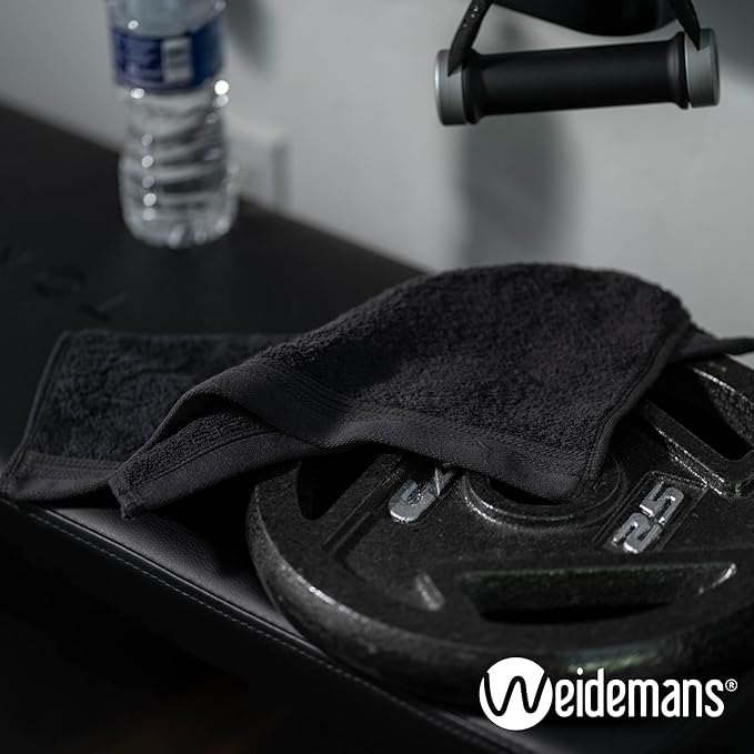 100% Cotton Washcloths Set 13” x 13” | Black Towels | Set of 12 Ultra Soft and Highly Absorbent Washcloths Sets for Bathroom, Gym, Spa | Machine Washable Face Towel
