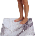 ENKOSI Square Shower Mat 27x27 inch - Anti Slip Shower Stall Floor Mat - Non Slip Shower Mats with Strong Secure Suction Cups and Drain Holes in Middle (27x27 Marble Grey)