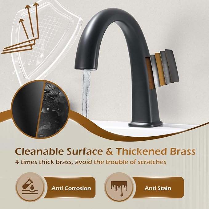 Black Bathtub Faucet Brass Roman Tub Faucet, Gooseneck Tub Filler, Garden Tub Faucet Deck Mount 3 Hole High Flow 2 Handle Bathtub Faucet Set, with Valve & Hose,12-20in Widespread