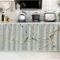 SK Studio Short Curtains for Kitchen, Cabinet Shelf Dust-Proof Blackout Tier Cafe Curtain Under Sink Skirt for Bathroom Laundry Room Style 3, 19.7" W x 31.5" H