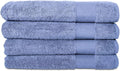 Hencely Premium Bath Towel Set of 4-28x58 Inches - High Absorbency, Quick Drying - 100% Soft Turkish Cotton Towels - Ideal for Home, Bathroom, Hotel, Spa, and Gym - Blue