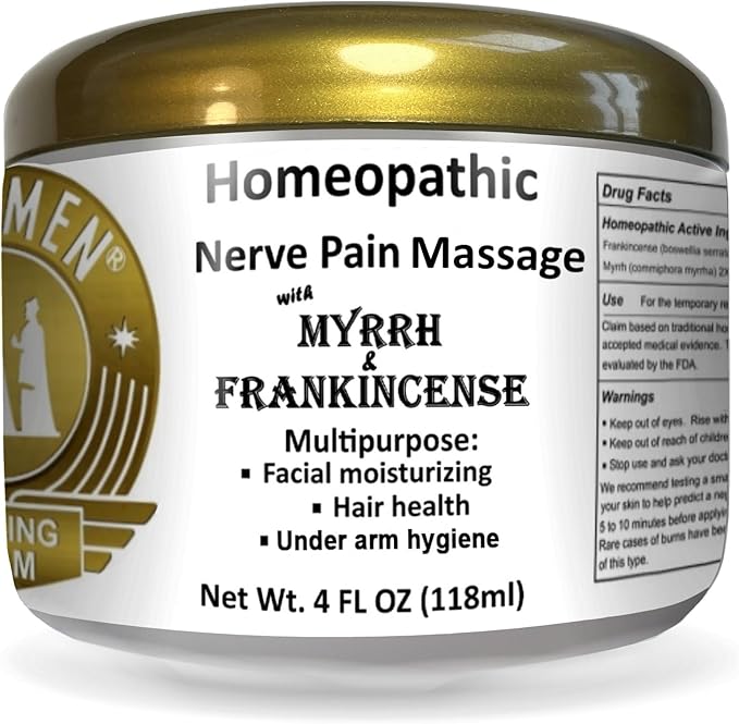 Wise Men Healing Balm with Myrrh and Frankincense Essential Oils with Soothing Relief for Nerve and Joint Massage.