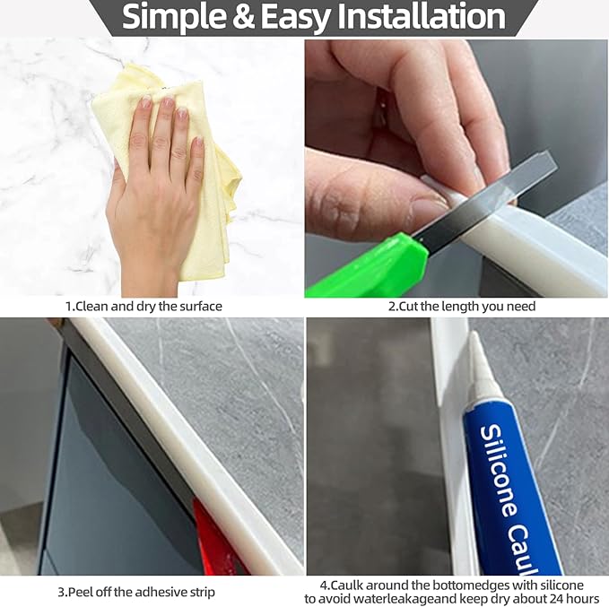 78 Inch Collapsible Shower Threshold Water Dam Barrier,Self Adhesive Silicone Shower Water Bathtub Splash Guard Bathroom Kitchen Water Stopper Blocker for Dry and Wet Separation Seal Strip Edge Trim