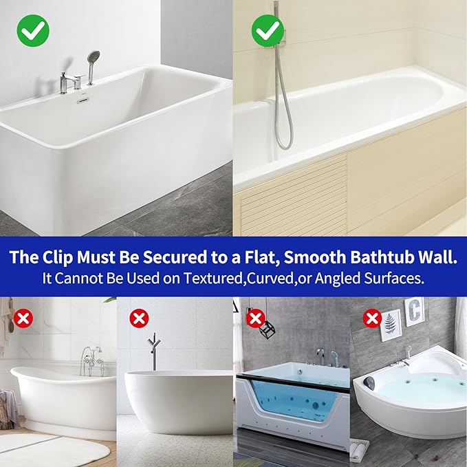 Bathtub Safety Rail-Shower Grab Bars for Seniors, Elderly and Disabled, Adjustable Handle Height Range 14-18 Inches, Bathroom Safety Rails Non-Slip Grip, Supports 300 lbs