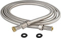 Hibbent All Metal Shower Hose, 90 Inch Stainless Steel Extra Long Bathroom Shower Hose Replacement, Anti-Twist Flexible Handheld Shower Head Hose Extension with Brass Insert & Nut, Brushed Nickel