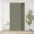 Accordian Door Curtain, 100% Blackout Folding Magnetic Doorway Curtains,Linen Style Closet Doors,for Room Divider,Privacy Protection（W72 x L78,Grey,1 Panel）