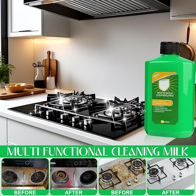 Cleaning Milk House Cleaner,Powerful Multifunctional Cleaner,Powerful Multifunctional Concentrated Cleansing Lotion,Multi Functional Effective cleaning Milk for Household Kitchen to Heavy Oil Stains