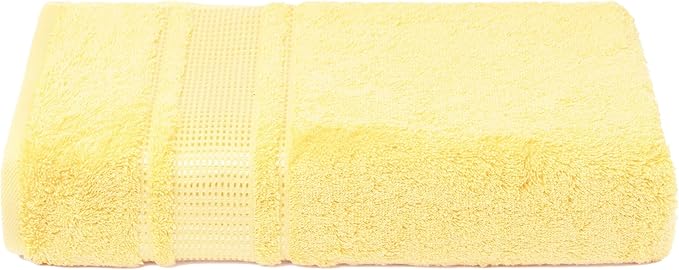 Melissa Linen, Bath Sheet Towel, 100% Turkish Cotton Towel for Bathroom, Absorbent, Quick Dry, Durable and Soft Shower Towel, 35 in x 60 in, Spa and Hotel Quality, Light Yellow
