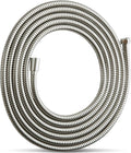 OFFO Shower Hose, 198 in Kink Free Stainless Steel Shower Hose Attachment Electroplating Handheld Shower Head Hose Flex Hoses Extension with Brass Insert & Nut for Pet Bathing Cleaning, Nickel Gray