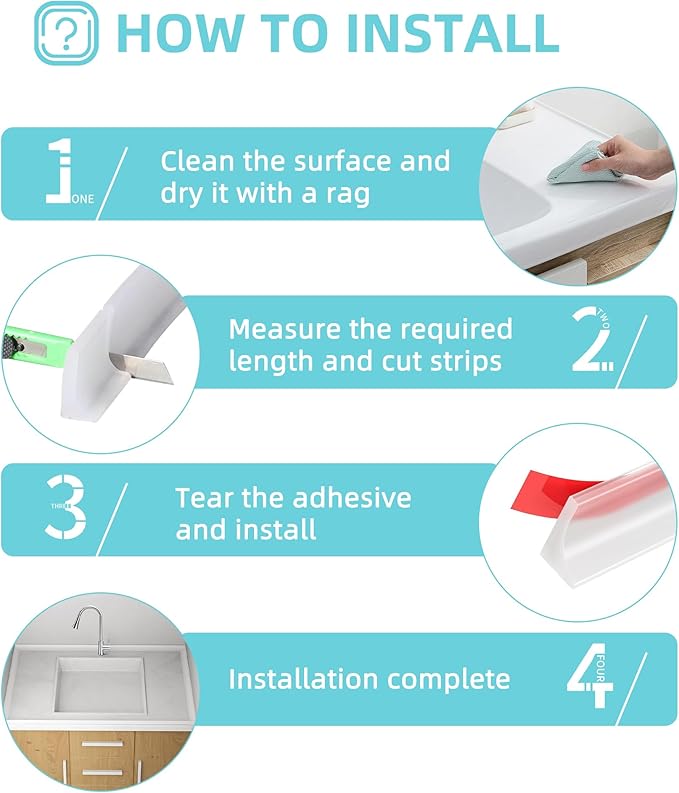 Shower Threshold Water Dam,Walk in Shower Water Guard, Shower Dam Water Barrier Bathroom Sink Splash for Dry And Wet Separation Caulk Seal Strip Edge Trim (98Inch, Transparent)