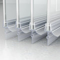 Frameless Shower Door Bottom Seal, 4 Pcs Shower Door Seal Strip for 5/16" Glass Shower Door Sweep, Stop Shower Leaks and Create a Water Barrier 31.5" Long Sweep