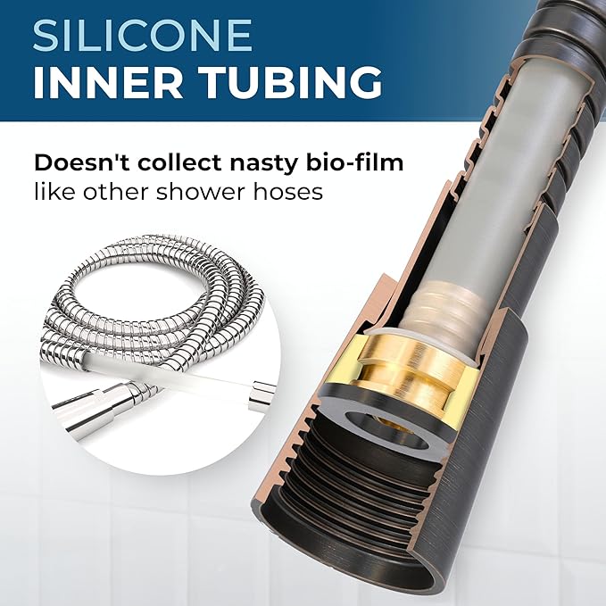 HammerHead Showers Solid Metal Shower Hose Attachment for Showerhead, Extra-Long 72-Inch Universal Replacement Hose for Hand held Shower, Oil Rubbed Bronze