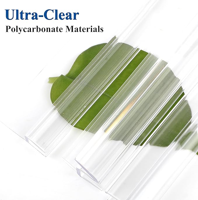 Frameless Shower Door Seal Set, 4 Pack x 39" HDM Glass Shower Door Bottom Seal Side Seal Strip Door Sweep for 3/8" Glass, Ultra-Clear Polycarbonate, Stop Shower Leaks Create A Water Barrier