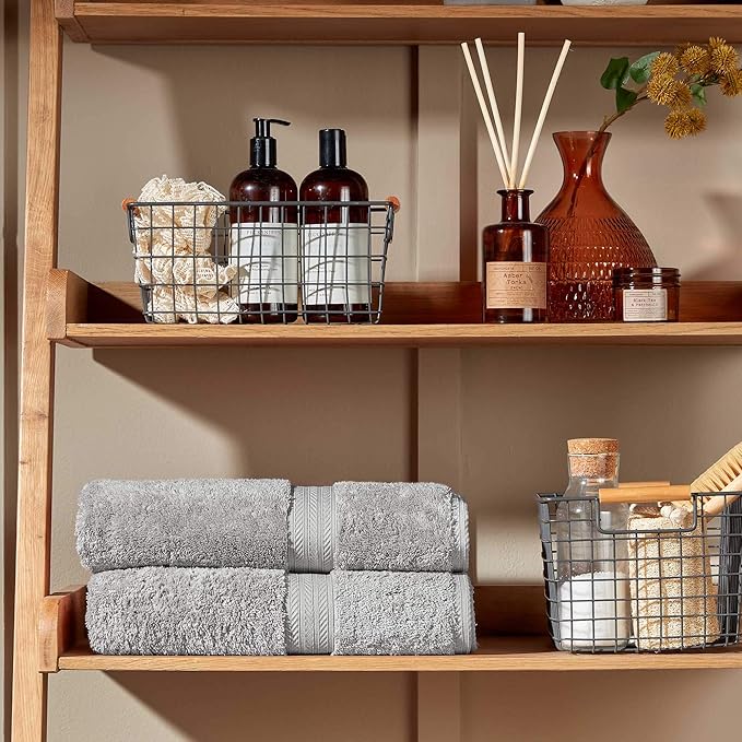 Christy Renaissance 6 Piece Gray Towel Set | 100% Egyptian Cotton | Luxury Bathroom Towels | Soft and Super Absorbent | 675 GSM |2 Bath Sheet 2 Bath 2 Hand | Dove Gray