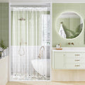 Amazer Shower Stall Curtain Liner 48x72, Clear Shower Liner PEVA Medium Weight Inside Shower Curtain for Bathroom with Rustproof Grommets