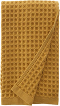 sea me at home Waffle Hand Towel – 100% Turkish Cotton, Quick-Dry, Soft and Absorbent Bathroom Towel (Mustard)