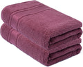 Melissa Linen Hand Towels, Set of 2, 100% Turkish Cotton Face Hand Towels for Bathroom, 20 in x 35 in, Absorbent, Quick Dry, Spa and Hotel Quality Bathroom Towels, Dark Reddish Purple
