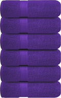 Infinitee Xclusives Purple Hand Towels for Bathroom - Set of 6 (16x28 inches) 600 GSM, 100% Cotton Ultra Soft, Quick Drying, Hotel Quality Hand Towel Set (Profound Purple)