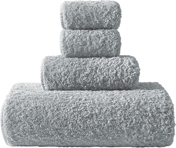 REDKISS Ultra-Plush Bath Towel Set - 900GSM Premium Thick Cotton for Bathroom & Spa, Super Absorbent Quick-Dry Bath Sheets with No Shedding (4-Piece Set for Adults, Luxury Hotel & Home Use)-Blue Lime