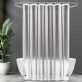 UFRIDAY 75 inch Long Plastic Clear Shower Curtain Liner,Waterproof Shower Liner Transparent 3D Water Cube Bath Curtain 72x75 inches See Through Shower Curtains Liner Clear with 3 Strong Magnets