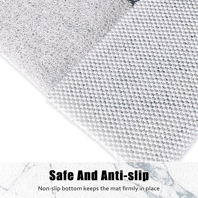 Square Shower Mat Non Slip: 27x27 Inch Shower Floor Mat with Drain Hole in Middle, Super Soft and Comfortable PVC Loofah Massage Bath Mat for Shower, Anti Slip Shower Stall Mat, Quick Drying