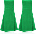 Shimeyao 2 Pcs Cotton Sports Football Towel with Closure Pitching Football Sweat Towel for Sports Gym Men Women Accessories(Green,Classic)